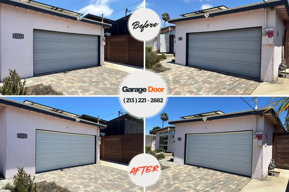 Before and after: garage door repair Luverne, MN